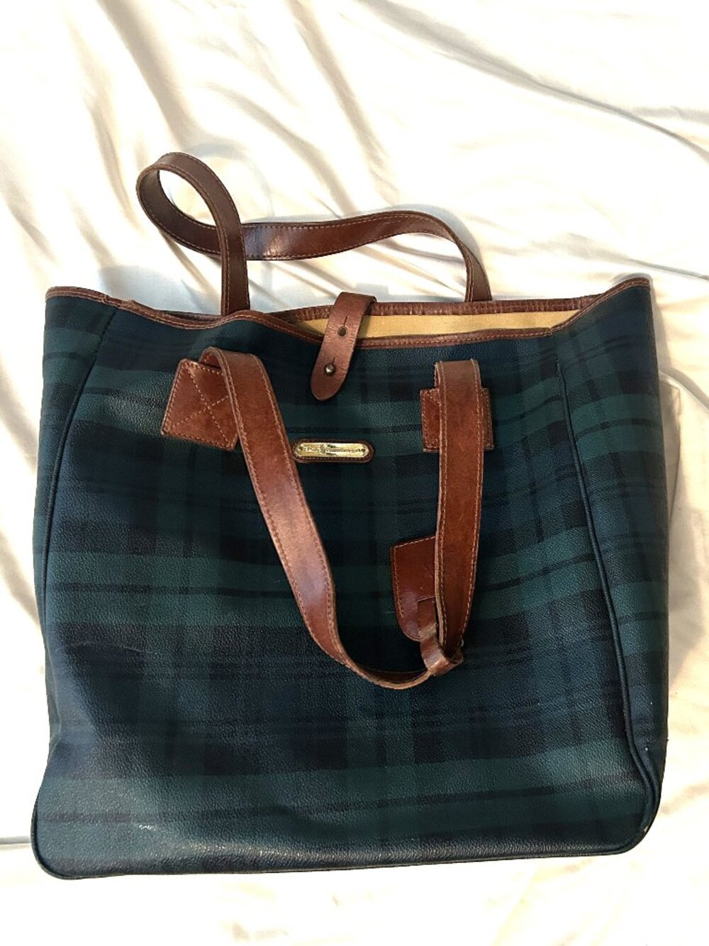 Polo Ralph Lauren Heritage “Black Watch” Tartan Canvas Vintage Tote Bag